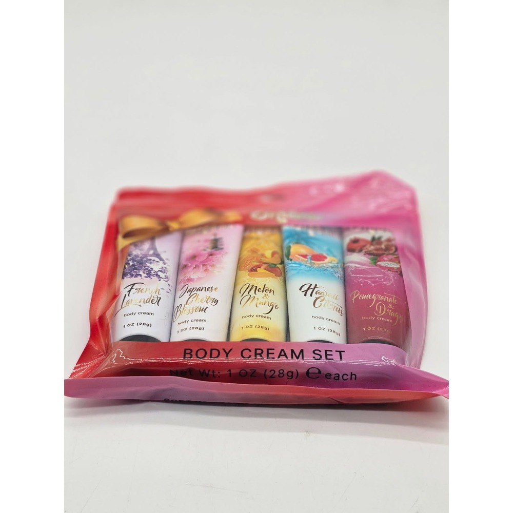 2E Organic Body Cream Set Women 5pc x 1oz Multicolor New Travel Gift Set